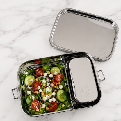 100% Stainless Steel Leakproof Lunch Box with Inner Snack box and Divider