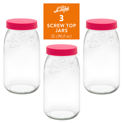Le Parfait French Glass Screw Top Jars