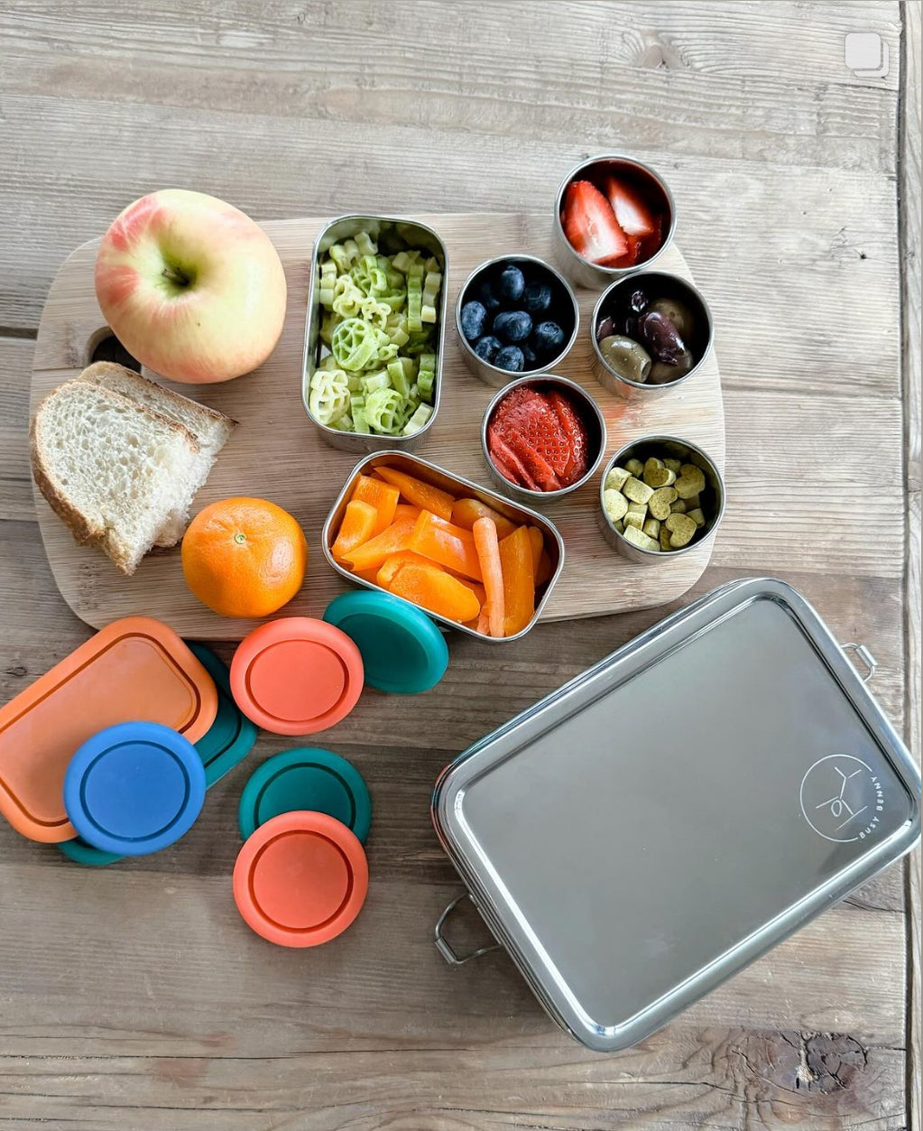 Stainless Steel Snack Containers (Set of 2)