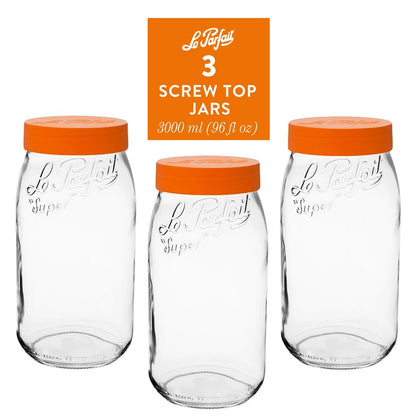 Le Parfait French Glass Screw Top Jars
