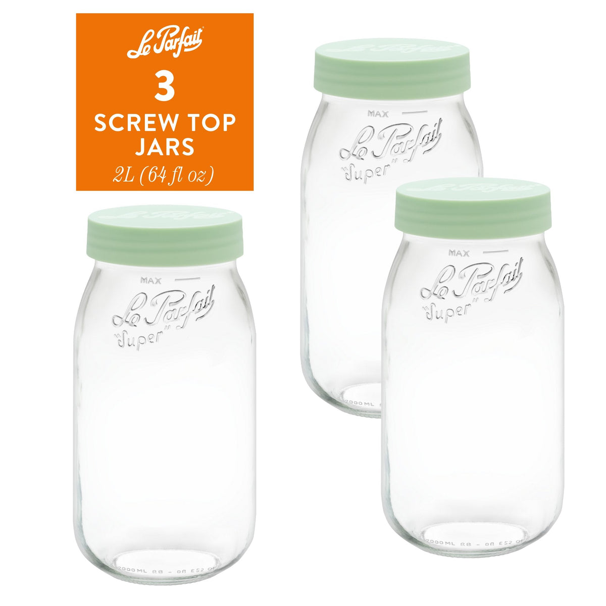 Le Parfait French Glass Screw Top Jars
