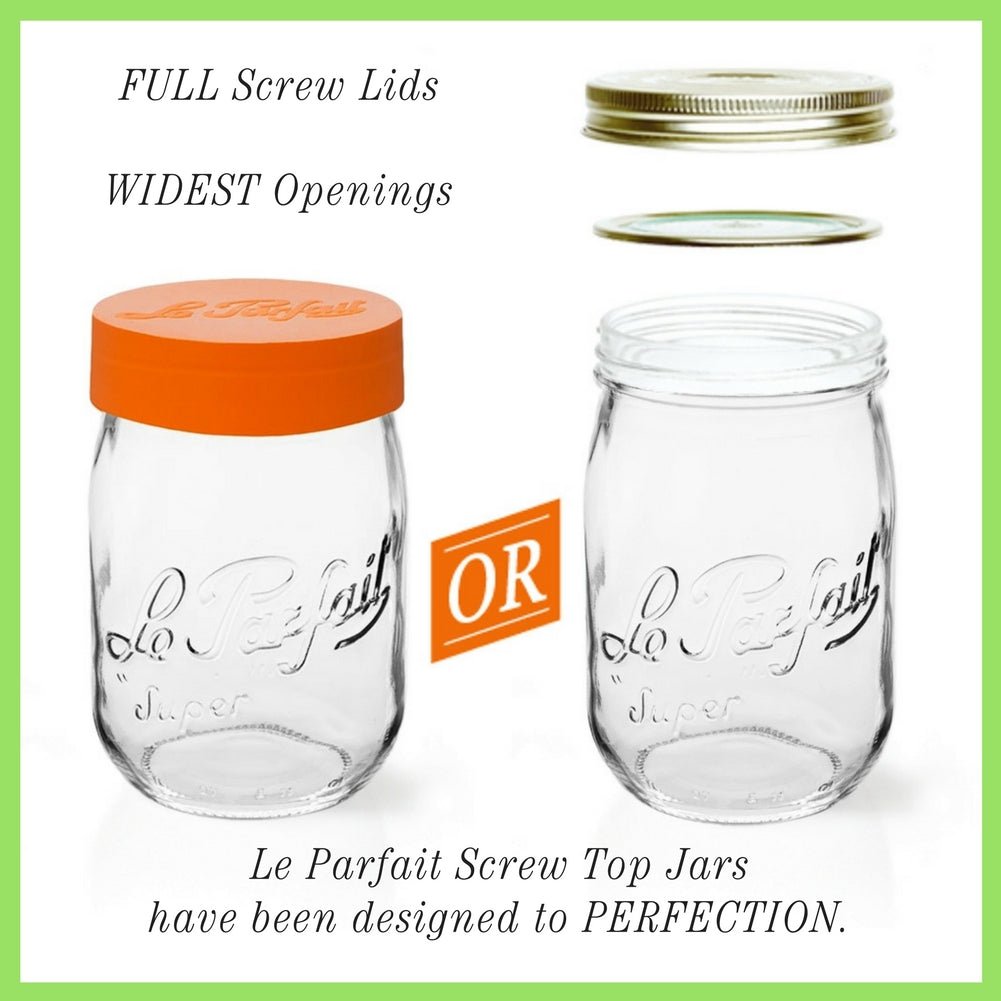 Le Parfait French Glass Screw Top Jars