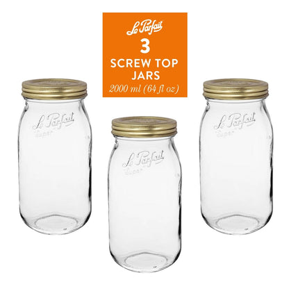 Le Parfait French Glass Screw Top Jars