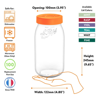 Le Parfait French Glass Screw Top Jars