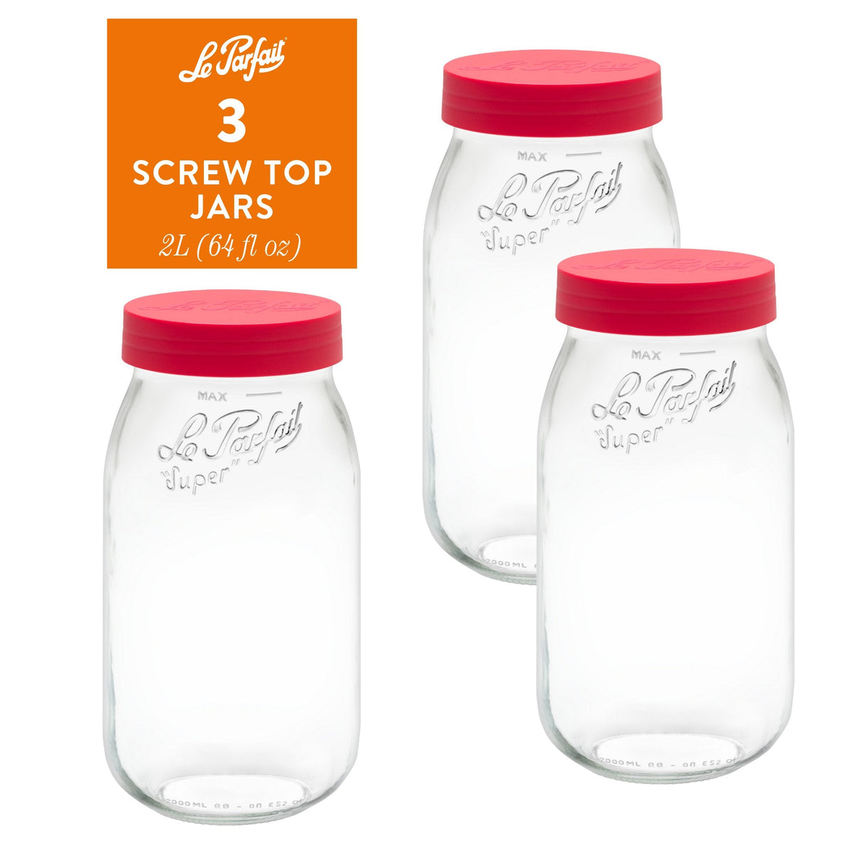 Le Parfait French Glass Screw Top Jars