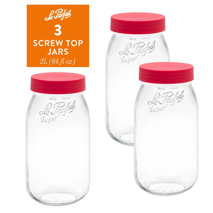 Le Parfait French Glass Screw Top Jars