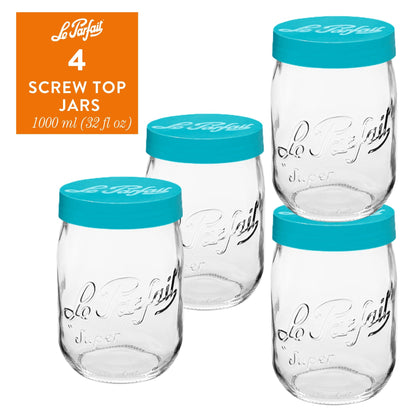 Le Parfait French Glass Screw Top Jars