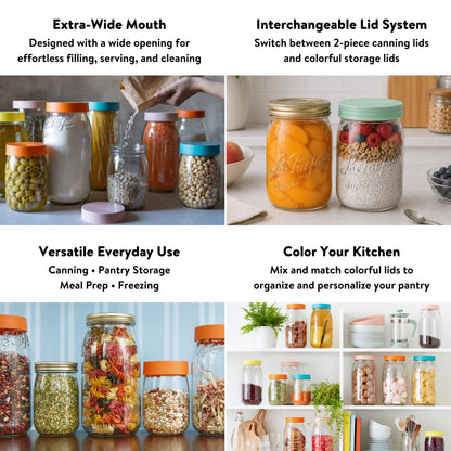 Le Parfait French Glass Screw Top Jars