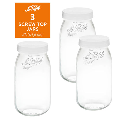 Le Parfait French Glass Screw Top Jars