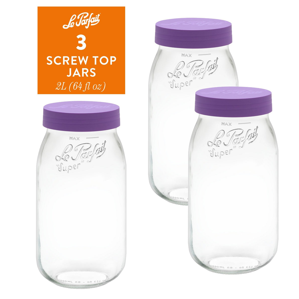 Le Parfait French Glass Screw Top Jars