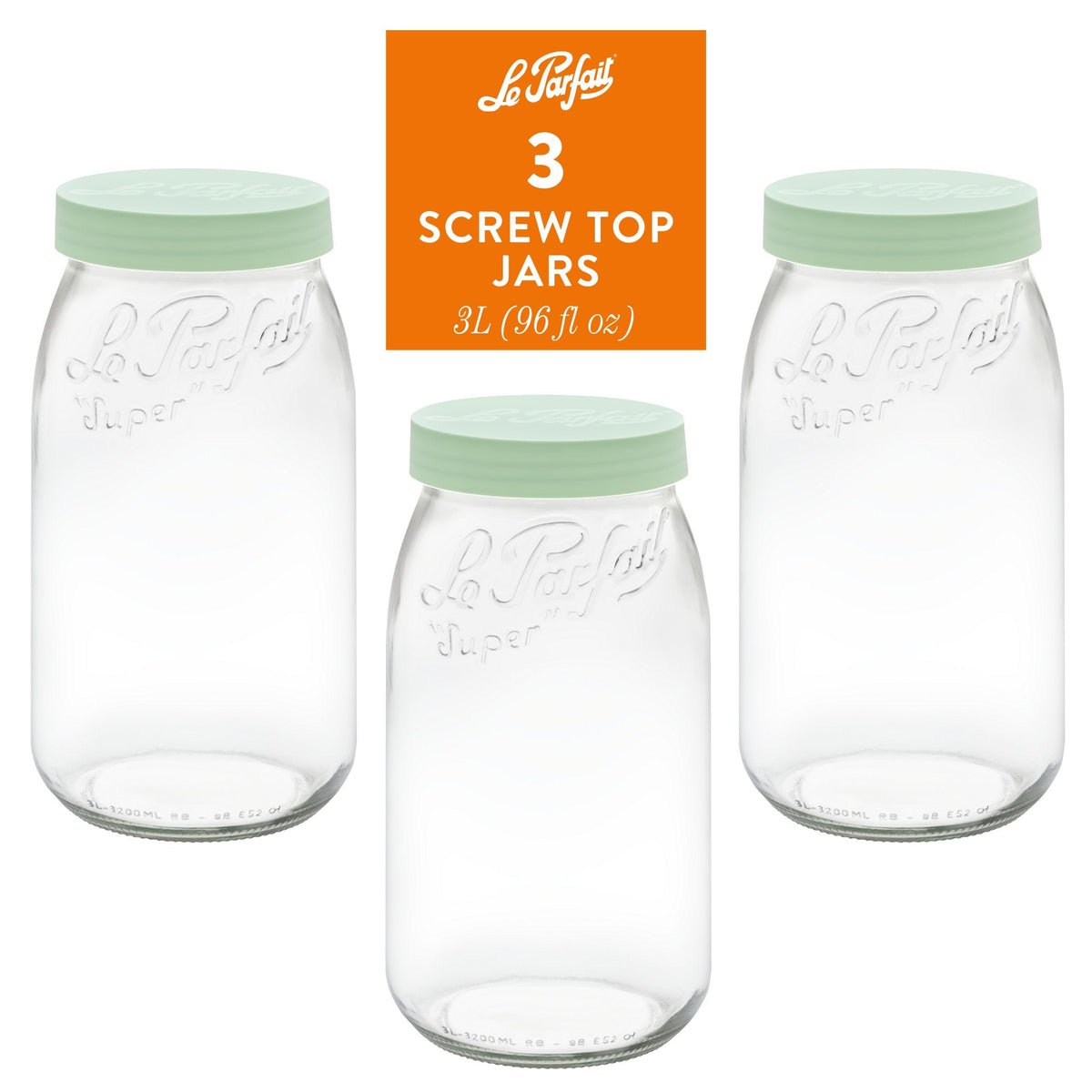 Le Parfait French Glass Screw Top Jars