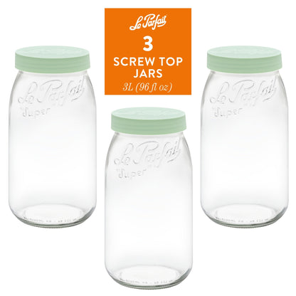 Le Parfait French Glass Screw Top Jars