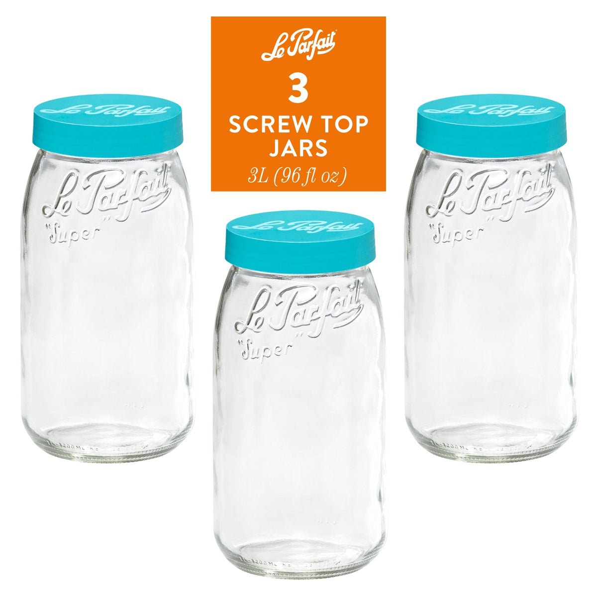 Le Parfait French Glass Screw Top Jars