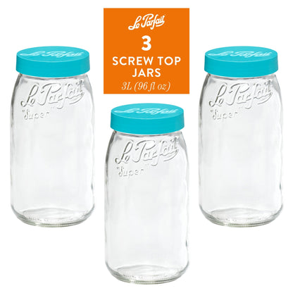Le Parfait French Glass Screw Top Jars