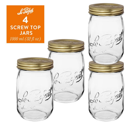 Le Parfait French Glass Screw Top Jars