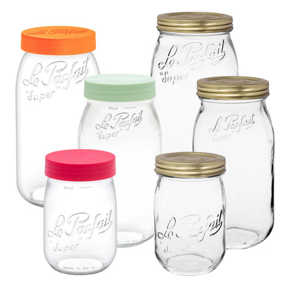 Le Parfait French Glass Screw Top Jars