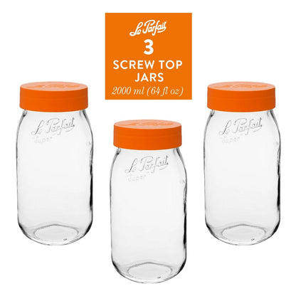 Le Parfait French Glass Screw Top Jars