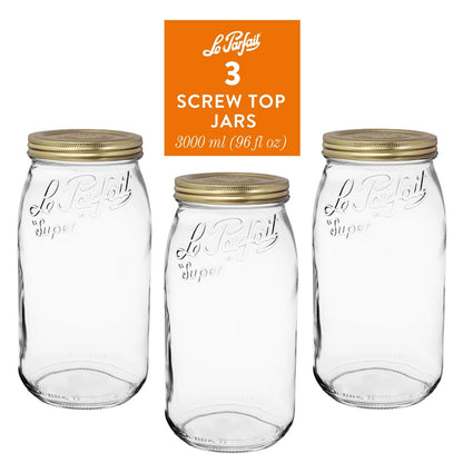 Le Parfait French Glass Screw Top Jars