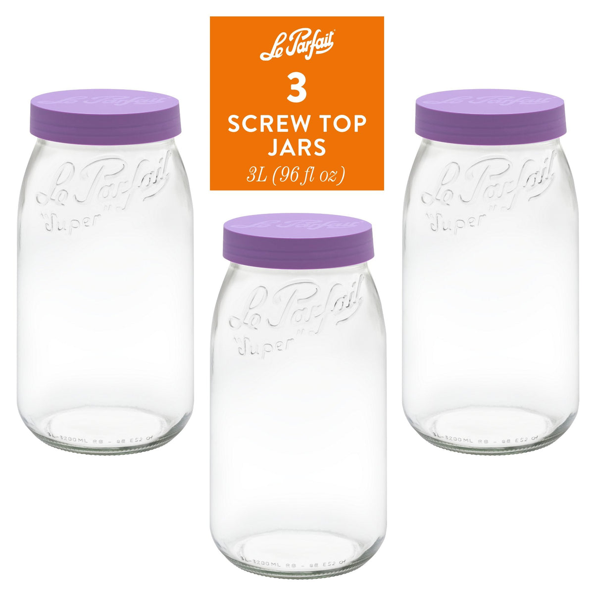 Le Parfait French Glass Screw Top Jars