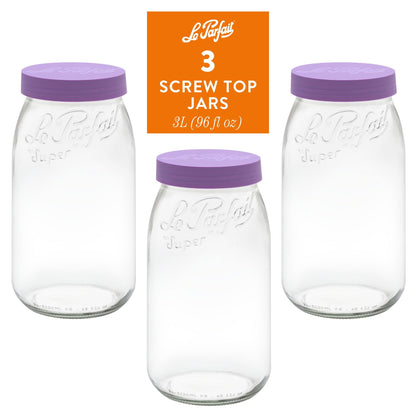 Le Parfait French Glass Screw Top Jars