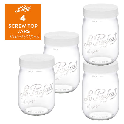 Le Parfait French Glass Screw Top Jars