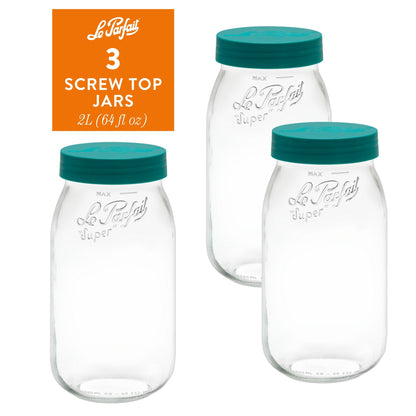 Le Parfait French Glass Screw Top Jars