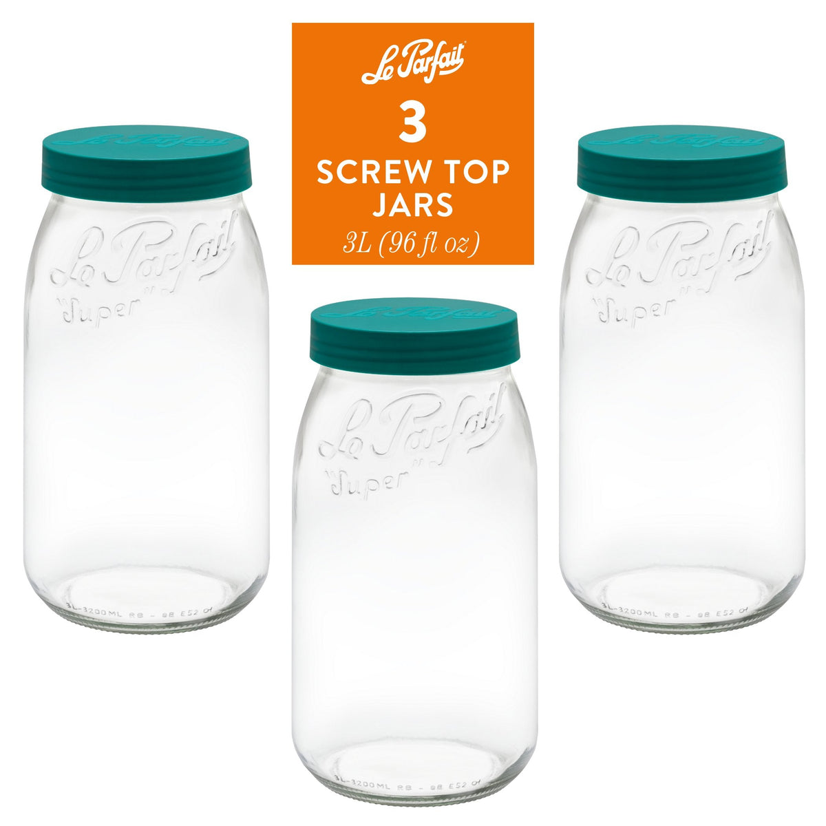 Le Parfait French Glass Screw Top Jars