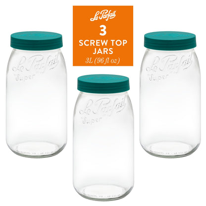 Le Parfait French Glass Screw Top Jars