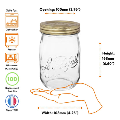 Le Parfait French Glass Screw Top Jars