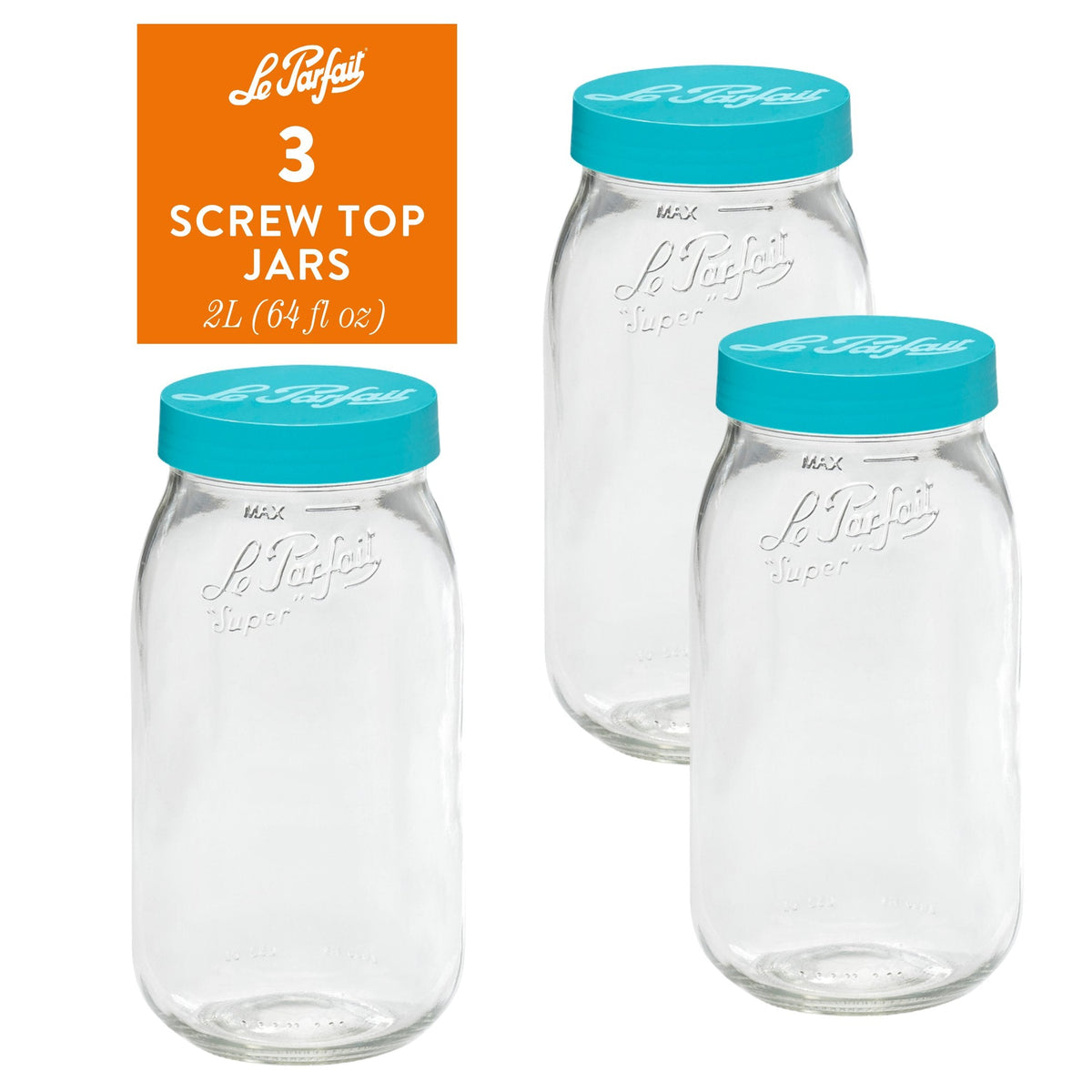Le Parfait French Glass Screw Top Jars